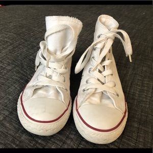 Kids white high top Converse Sneakers